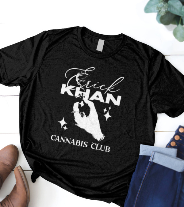 Erick Khan Cannabis Club Smoking Hand With Stars T-Shirt