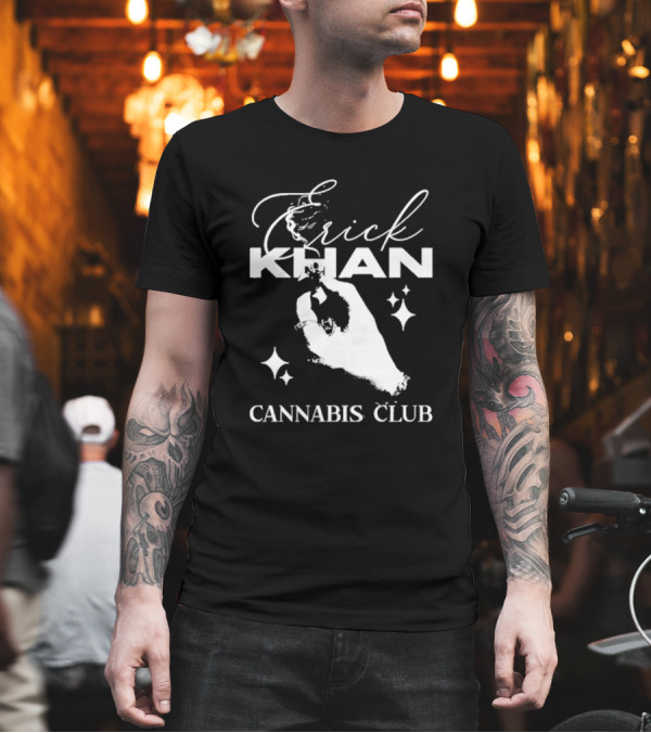 Erick Khan Cannabis Club Smoking Hand With Stars T-Shirt