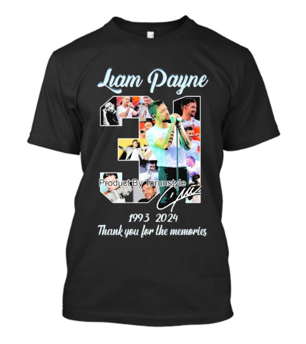 Liam Payne 31 Years Of 1993-2024 Thank You For The Memories Collage Signature T-Shirt