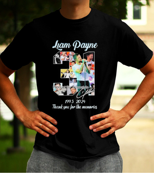 Liam Payne 31 Years Of 1993-2024 Thank You For The Memories Collage Signature T-Shirt