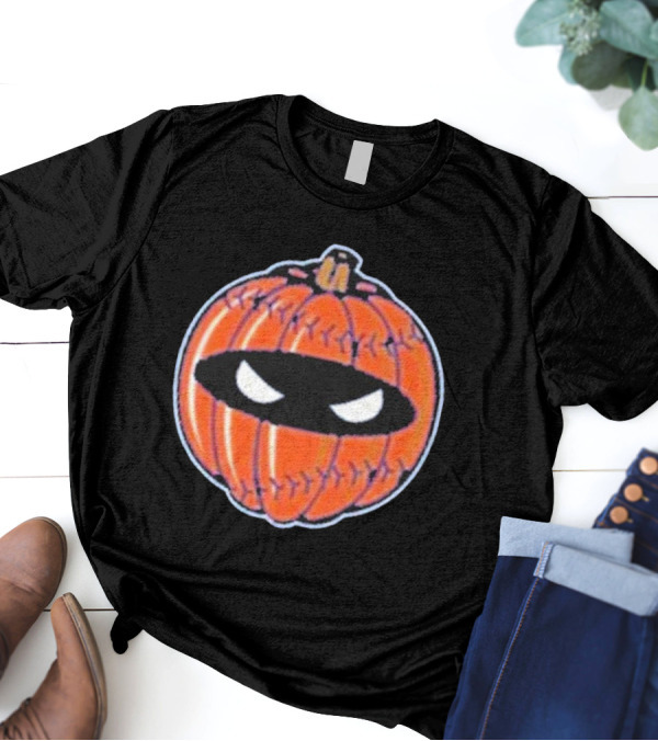 New York Mets Pitching Ninja Baseball Pumpkin Playoffs T-Shirt
