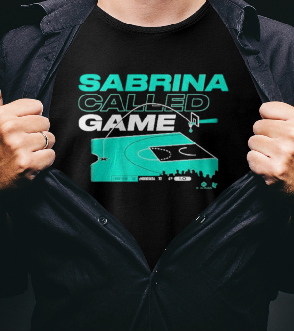 Sabrina Called Game New York Minnesota 4th Quarter Basketball Court T-Shirt