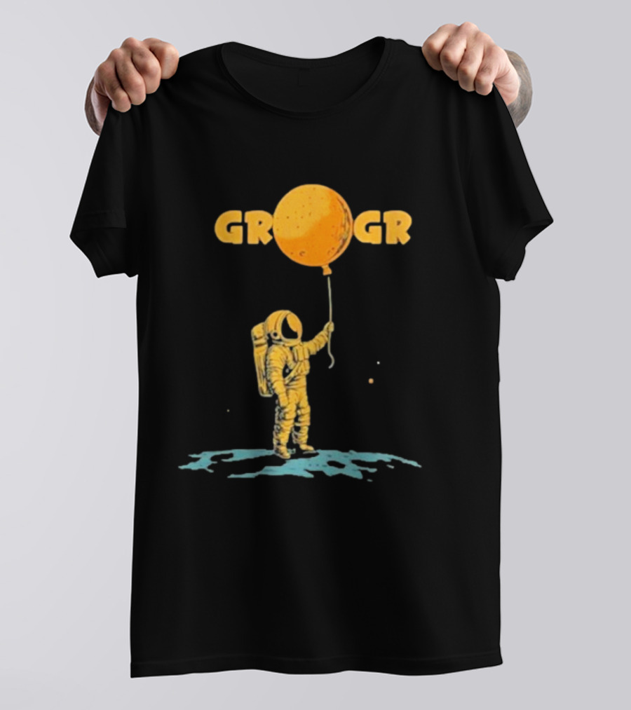 Aj Writes Crypto Get Rich Or Get Rekt Astronaut Holding Orange Moon Balloon T-Shirt