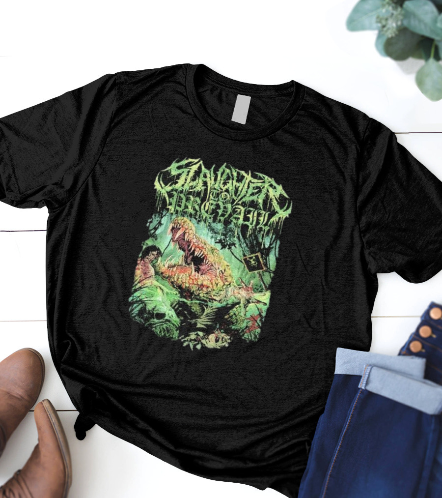Slaughter To Prevail Alligator Graphic With Brutal Nature Scene T-Shirt