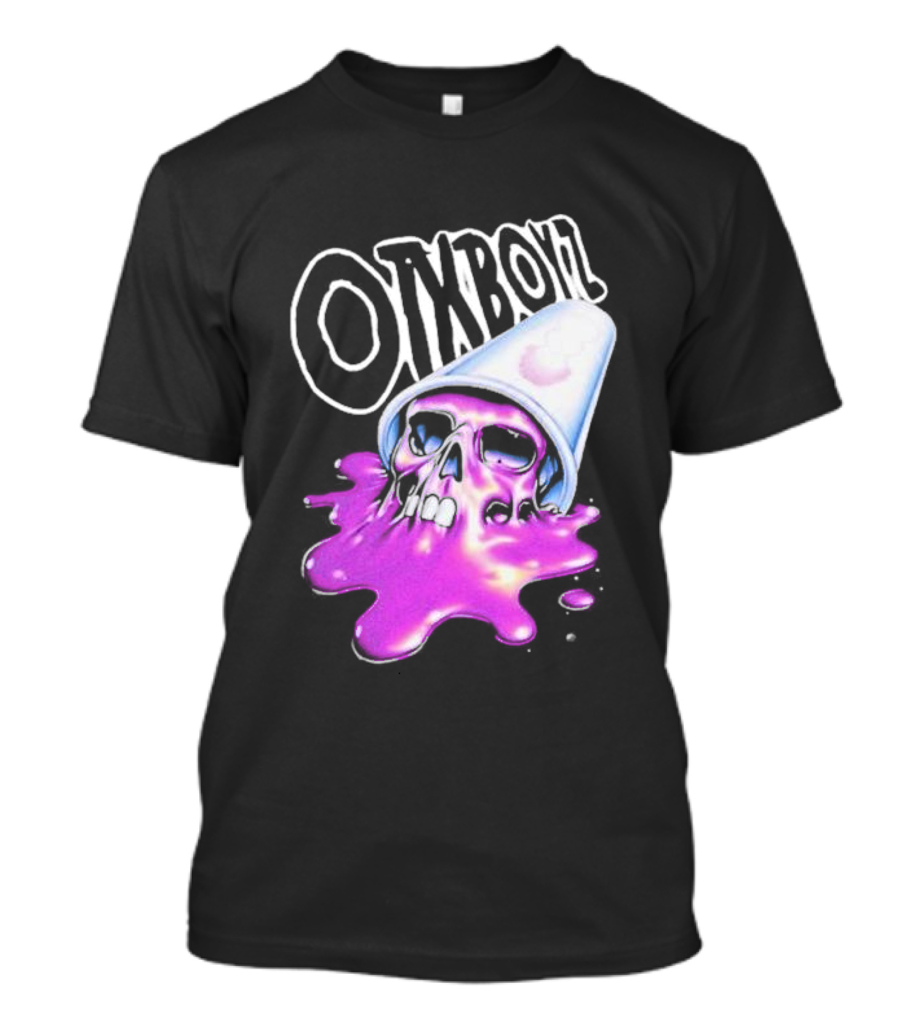 OZYBOYZ Geezy World Oil Spill Purple Skull Cup T-Shirt