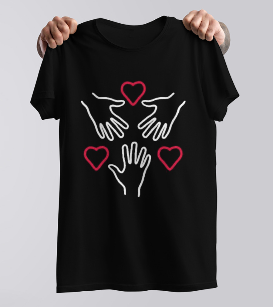 Heart And Hands KFC Radio Hand And Heart Symbols T-Shirt