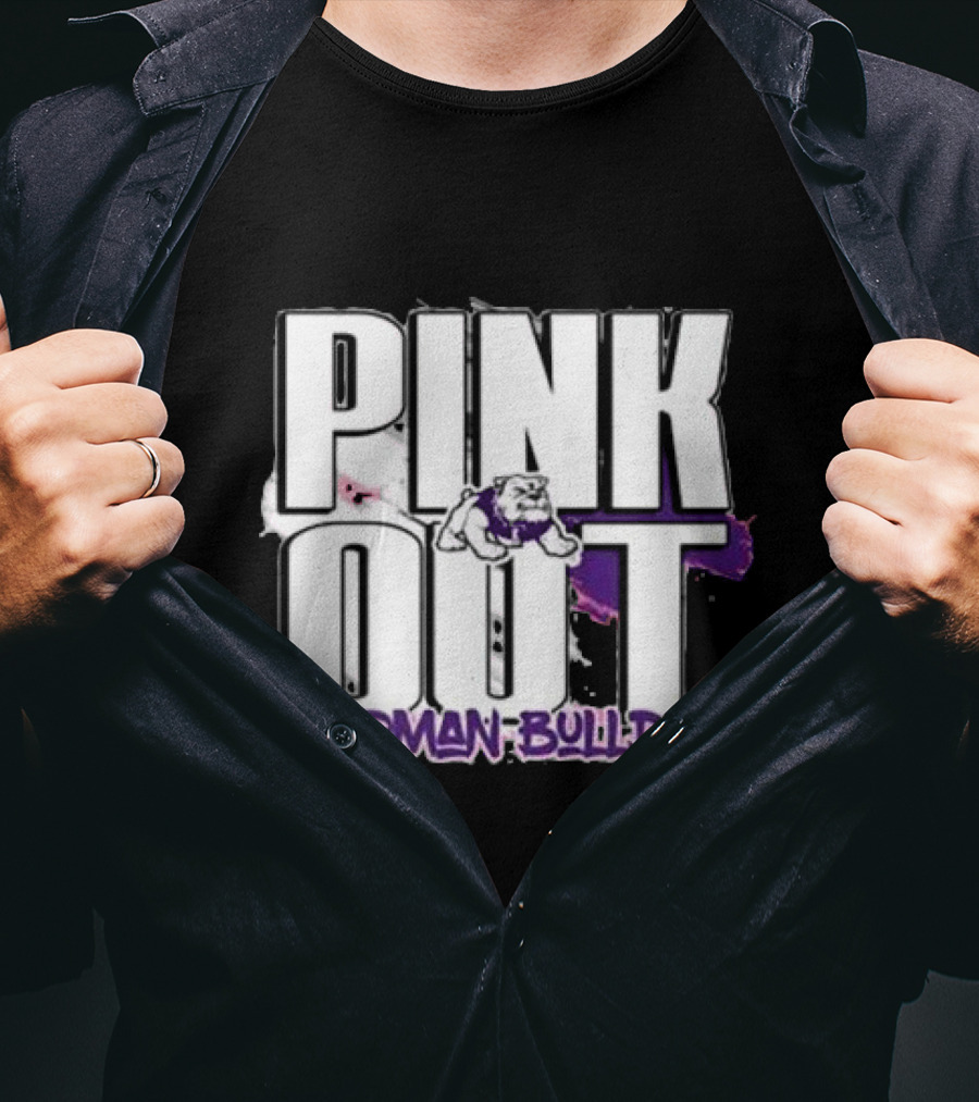 Everman Bulldogs Pink Out Event Featuring Bulldog Mascot T-Shirt