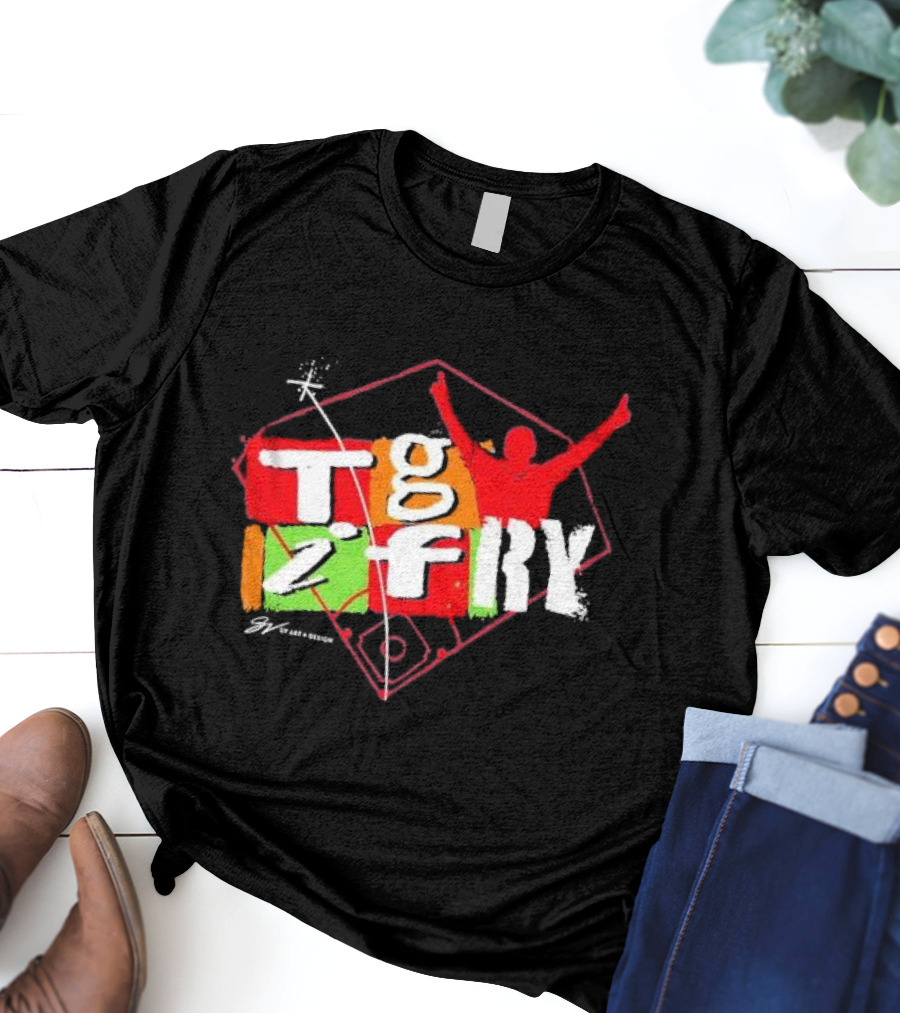 T.g.i.fry 2 Player Celebration Baseball Field T-Shirt