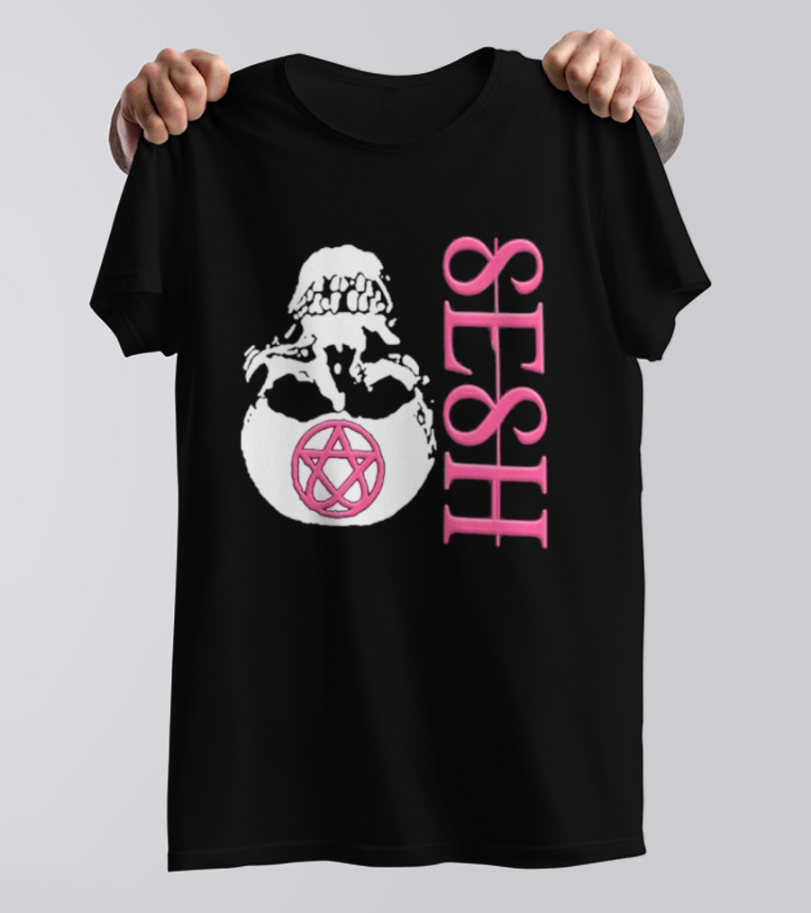 Team SESH Seshagram Skull With Pentagram T-Shirt