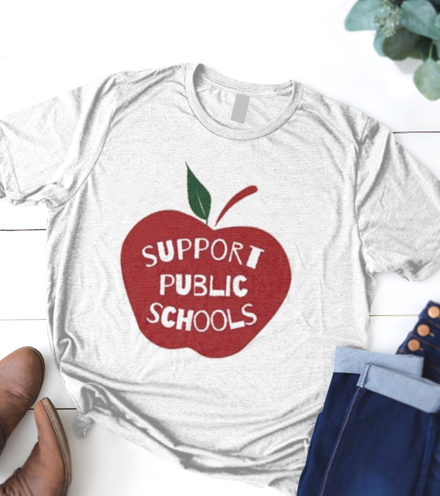 Support Public Schools Red Apple T-Shirt