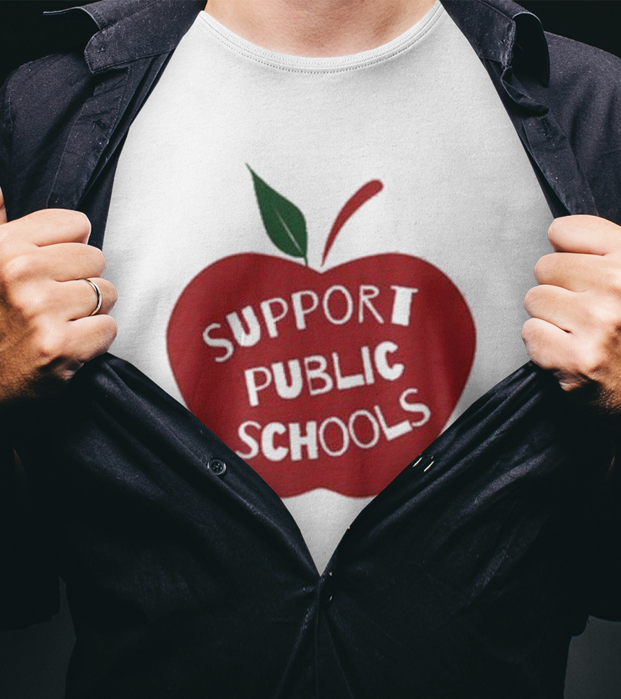 Support Public Schools Red Apple T-Shirt