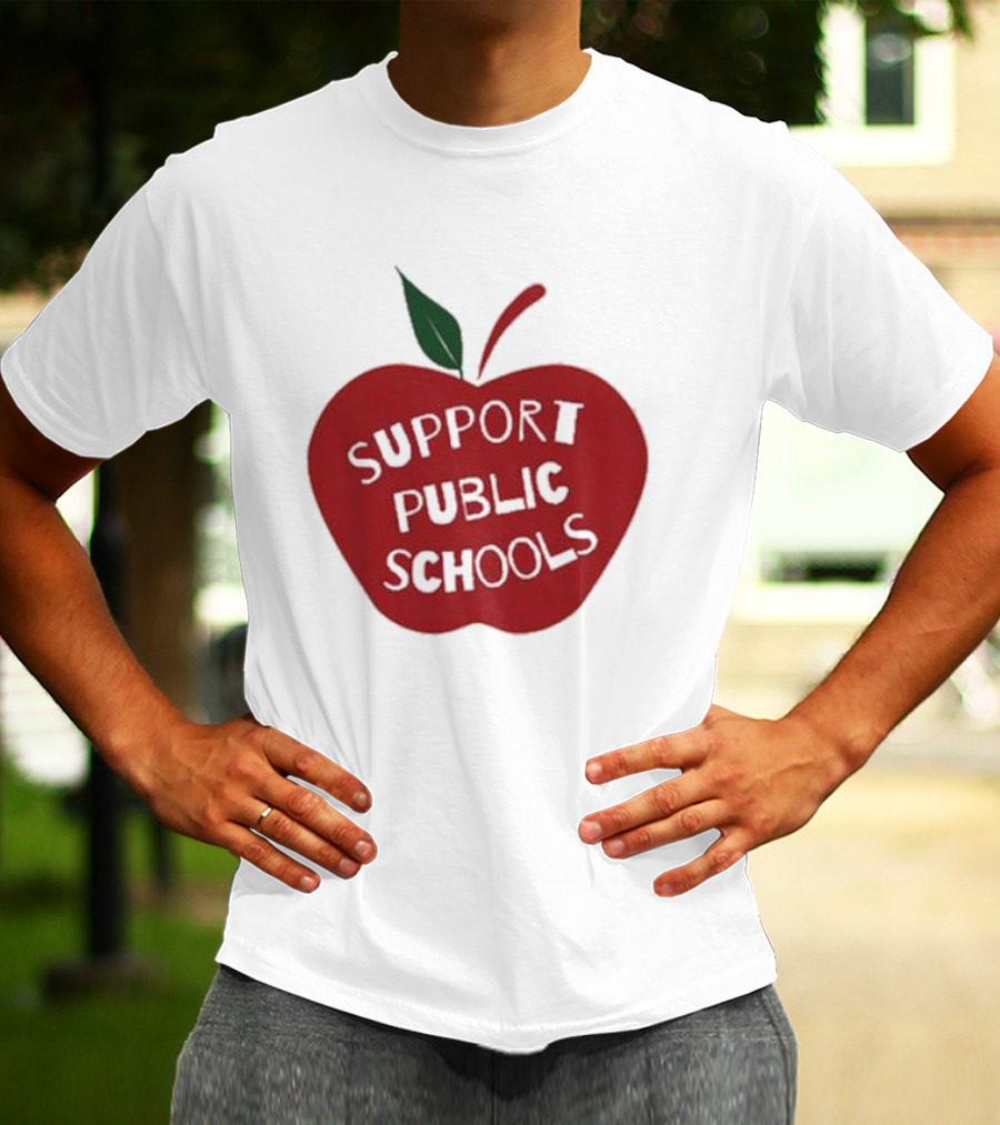 Support Public Schools Red Apple T-Shirt