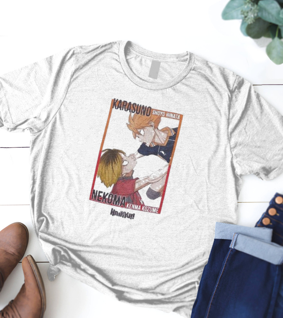 Haikyu Karasuno Shoyo Hinata Nekoma Kenma Kozume Dumpster Battle Duo T-Shirt