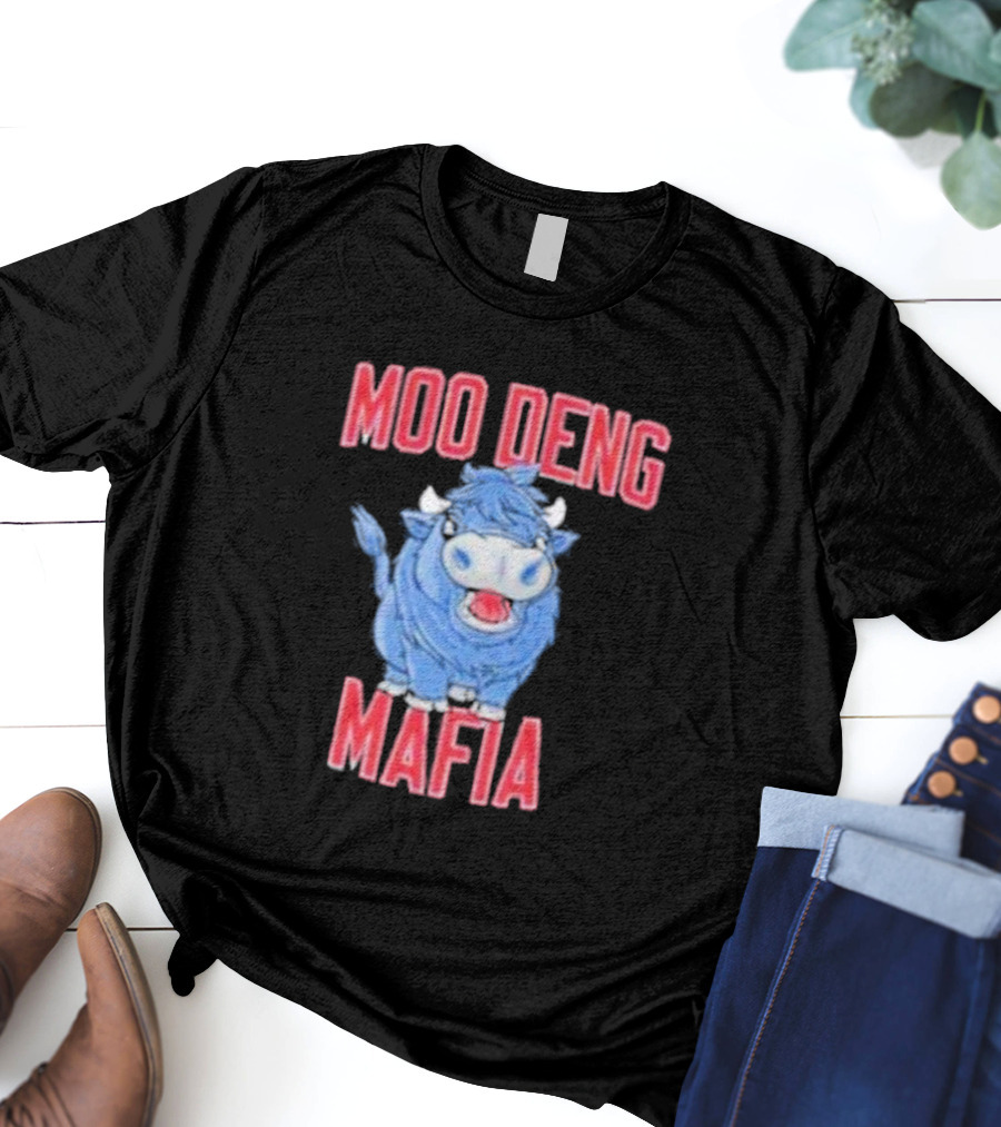 Buffalo Bills Moo Deng Mafia Cartoon Buffalo Collaboration T-Shirt