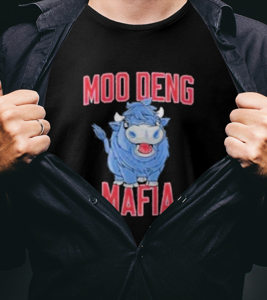 Buffalo Bills Moo Deng Mafia Cartoon Buffalo Collaboration T-Shirt