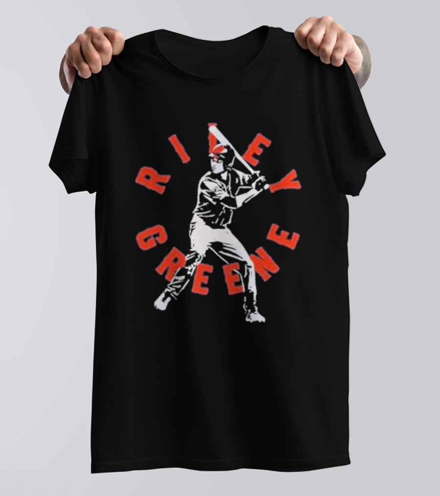 Detroit Tigers Riley Greene Baseball Team Swing Pose T-Shirt