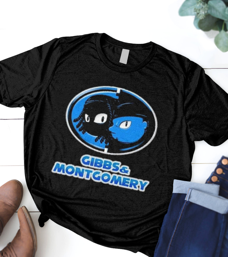 Gibbs And Montgomery Oval Characters Blue Emblem T-Shirt
