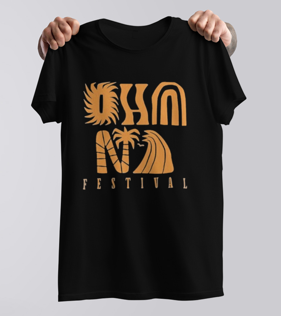 Ohana Festival Tropical Beach Wave Nature Icons T-Shirt