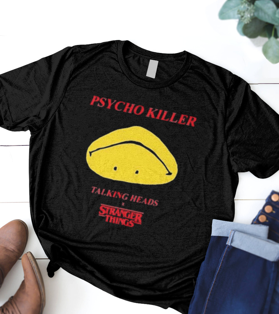 PSYCHO KILLER TALKING HEADS X STRANGER THINGS YELLOW T-Shirt