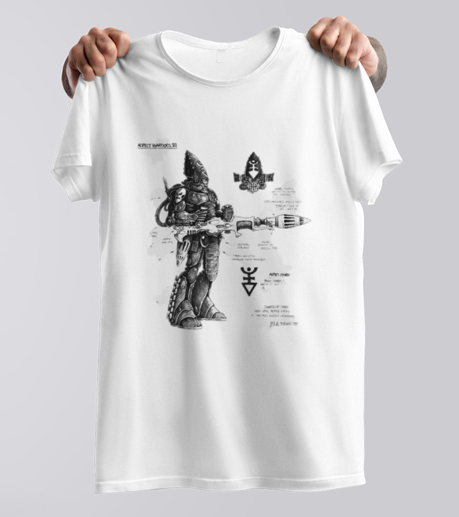 Dark Reaper Aspect Warriors Craftworlds Diagram Details T-Shirt