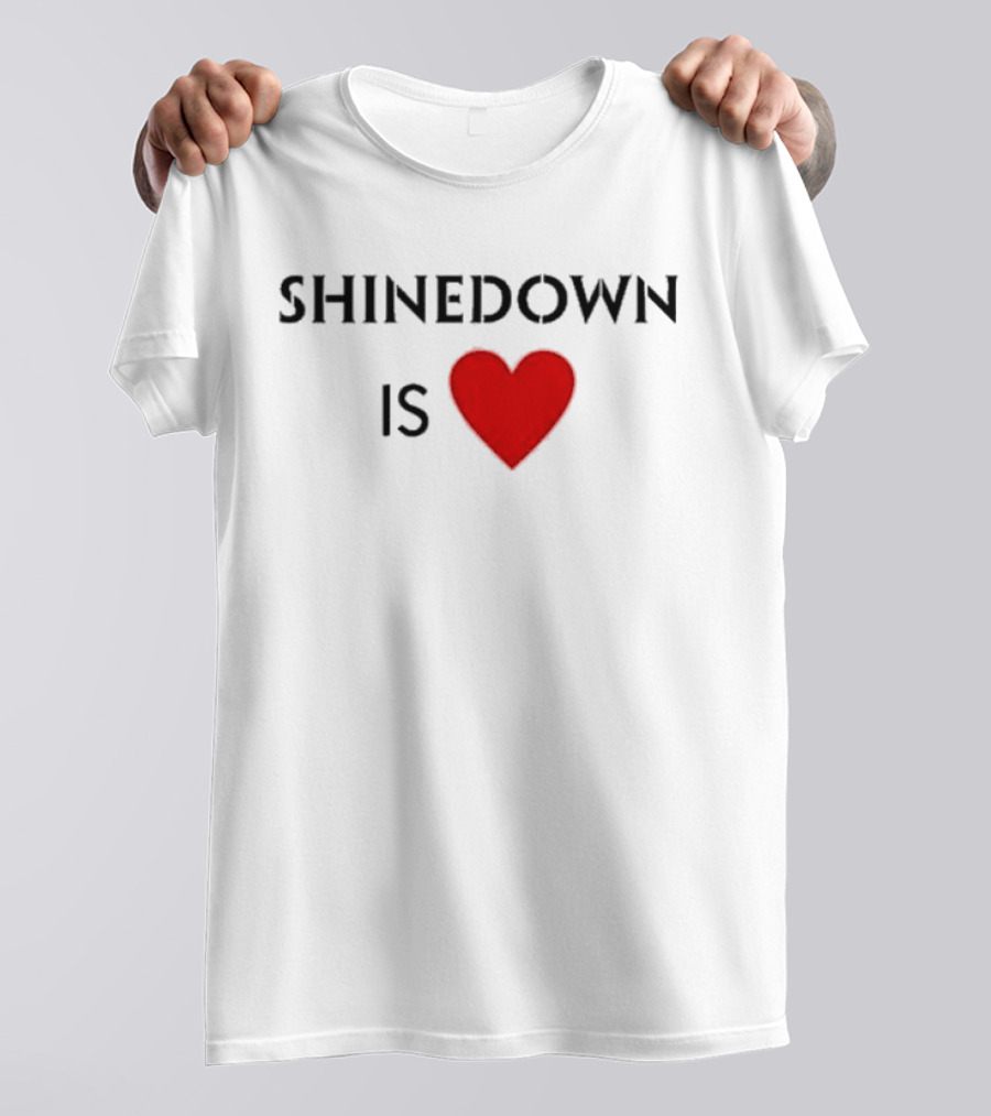 Shinedown Is Heart Shirt Red Love T-Shirt
