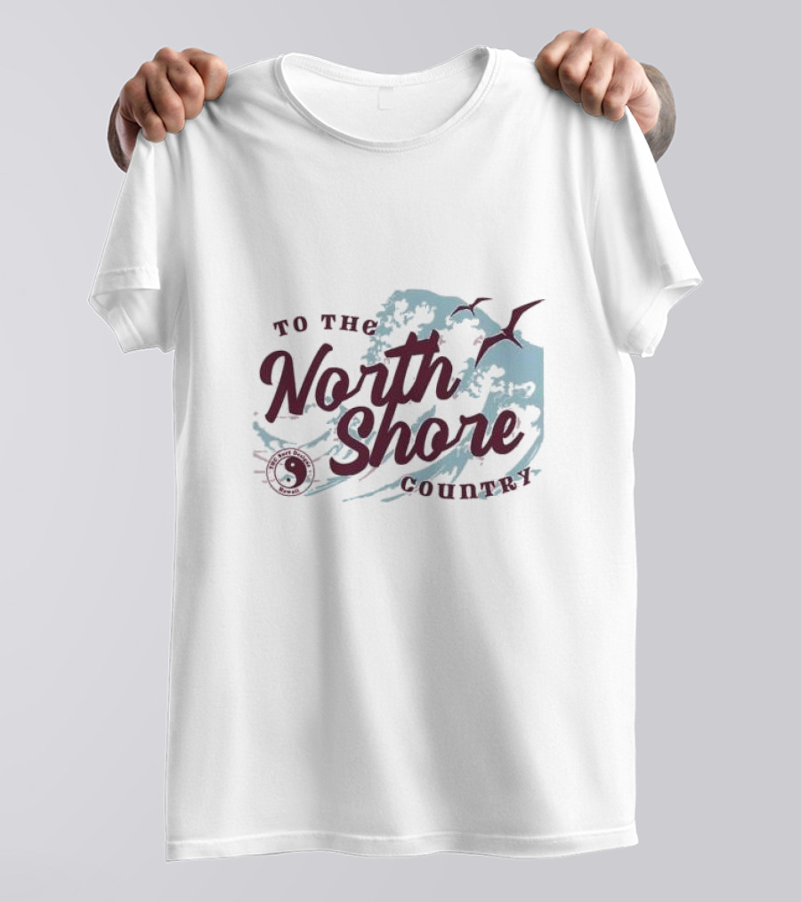 To The North Shore Country Yin Yang Wave Seagulls T-Shirt