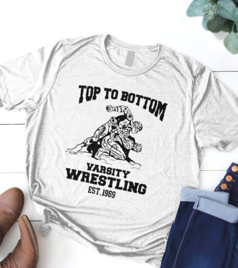 Top To Bottom Varsity Wrestling Est. 1969 Vintage Wrestling T-Shirt