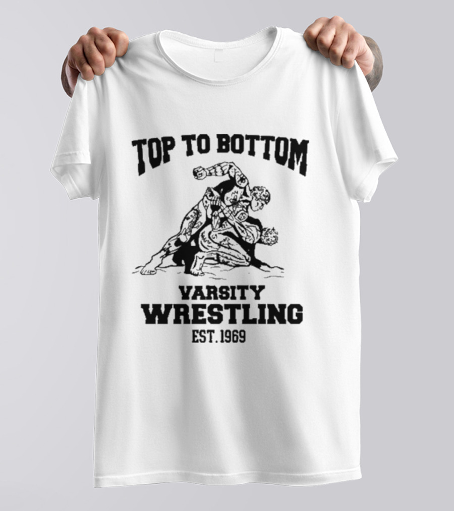Top To Bottom Varsity Wrestling Est. 1969 Vintage Wrestling T-Shirt