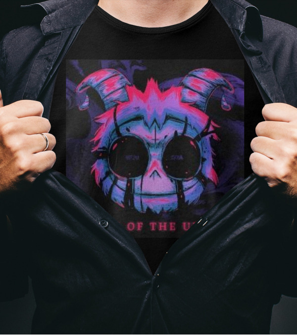 Hymns Of The Unholy Skull Demonic Neon Skull Art With Horns T-Shirt