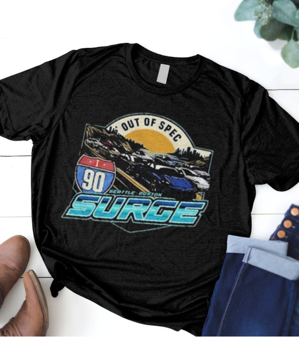 I-90 Surge Out Of Spec Seattle Boston Highway Traffic Scene T-Shirt
