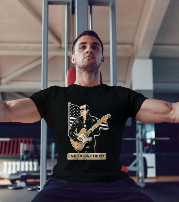 In Blues We Trust Joe Bonamassa Blues Hero American Flag Guitar T-Shirt