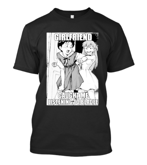 Girlfriend Caught Me Listening To Bladee Meme Anime Manga T-Shirt