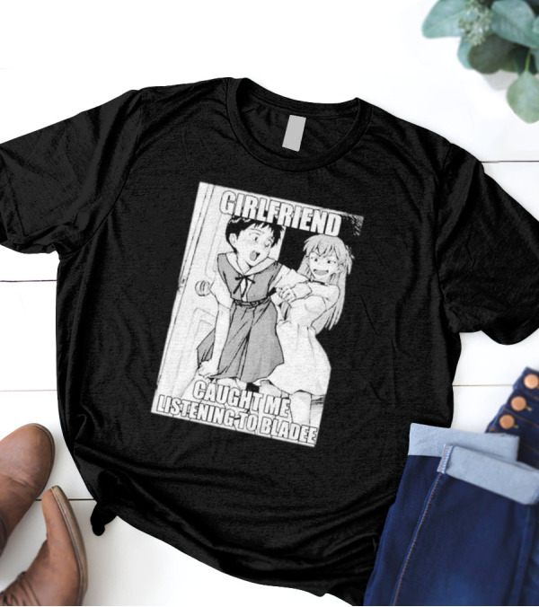 Girlfriend Caught Me Listening To Bladee Meme Anime Manga T-Shirt