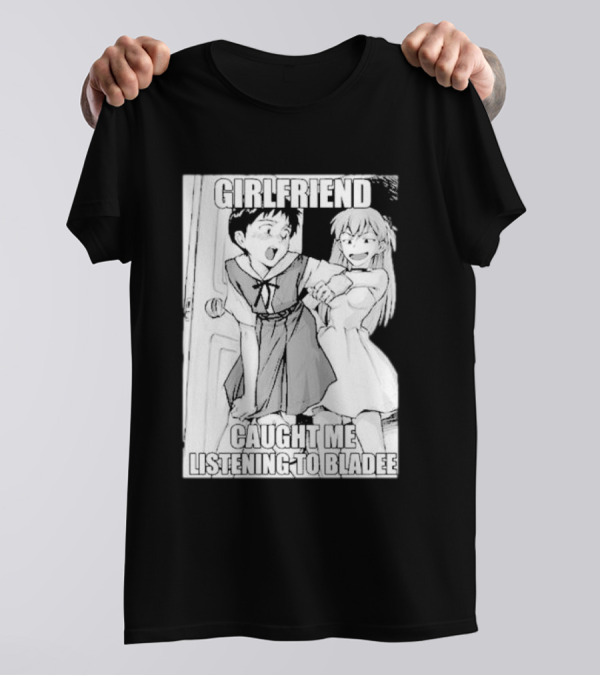 Girlfriend Caught Me Listening To Bladee Meme Anime Manga T-Shirt