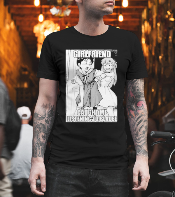 Girlfriend Caught Me Listening To Bladee Meme Anime Manga T-Shirt