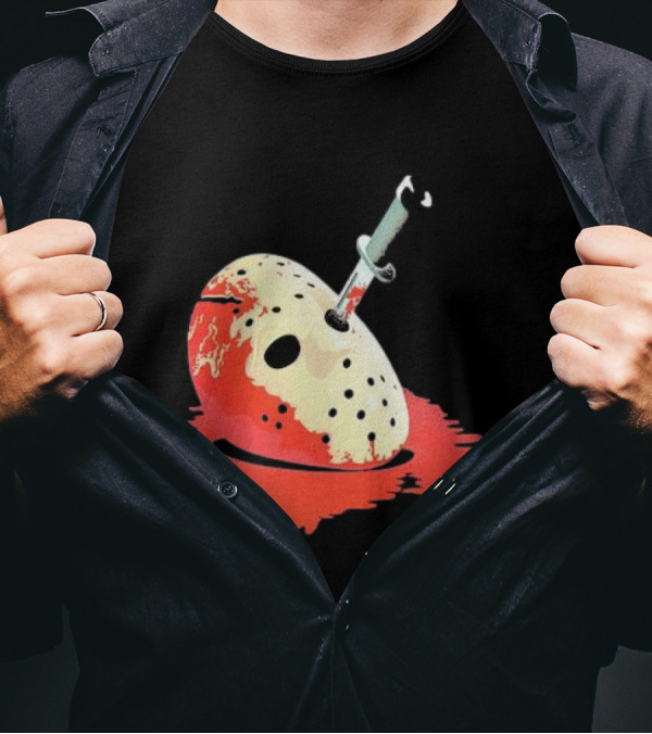 Halloween Horror Bloody Mask Friday The 13th T-Shirt