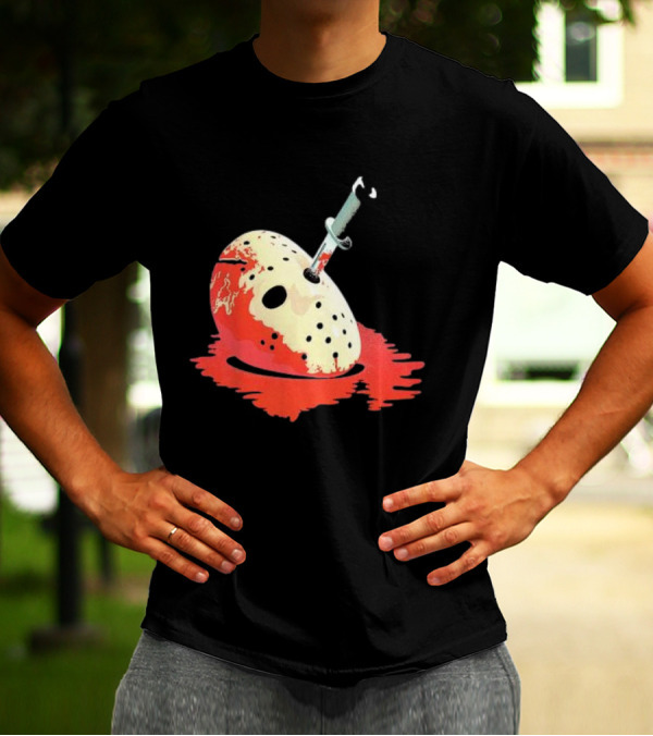 Halloween Horror Bloody Mask Friday The 13th T-Shirt