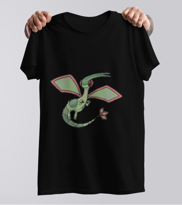 Man Flygon Pokemon Anime Creature Fantasy Winged Character T-Shirt