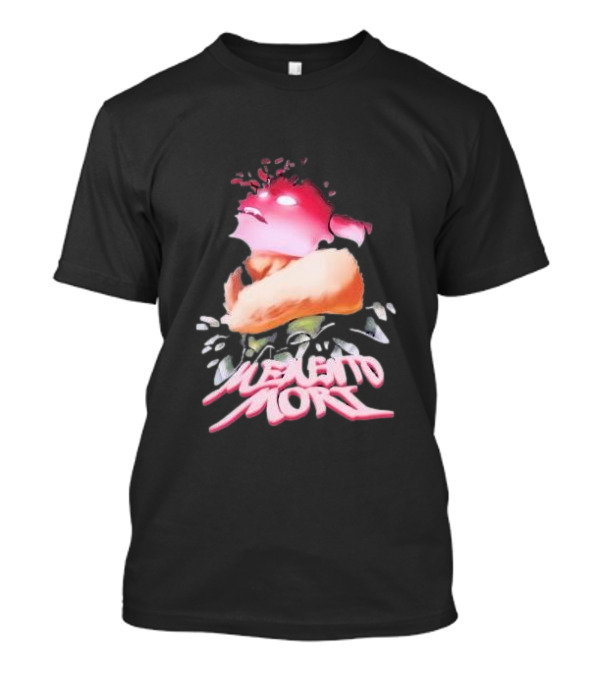 Vibrant Memento Mori Flower Skull T-Shirt