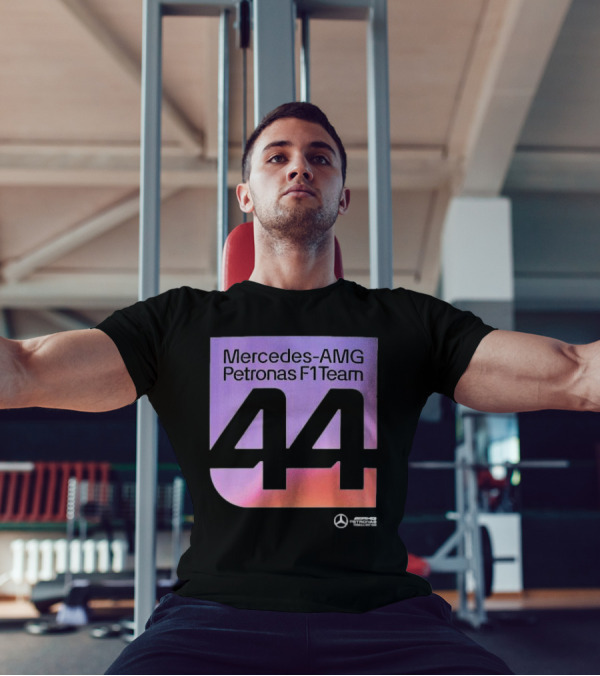 Mercedes-AMG Petronas F1 Team 44 Iconic Motorsport Symbol With Gradient Background T-Shirt