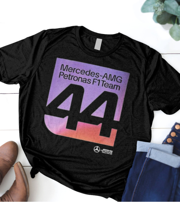 Mercedes-AMG Petronas F1 Team 44 Iconic Motorsport Symbol With Gradient Background T-Shirt