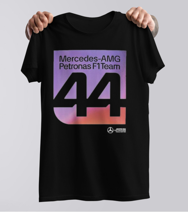 Mercedes-AMG Petronas F1 Team 44 Iconic Motorsport Symbol With Gradient Background T-Shirt