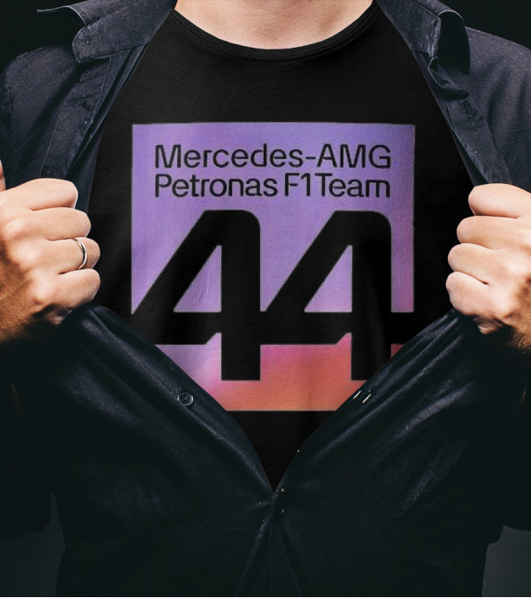 Mercedes-AMG Petronas F1 Team 44 Iconic Motorsport Symbol With Gradient Background T-Shirt
