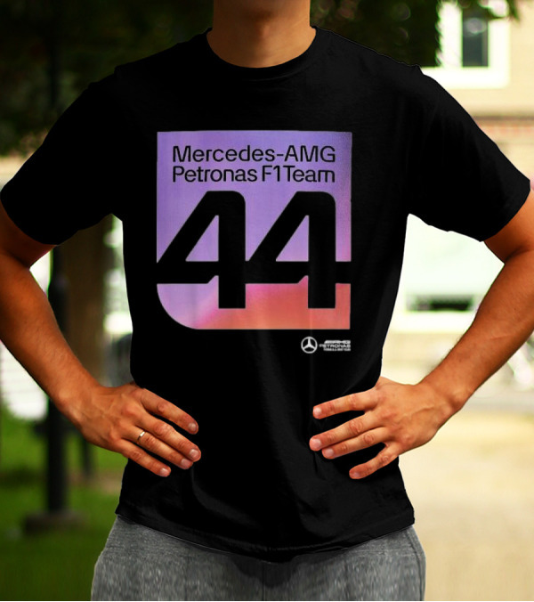 Mercedes-AMG Petronas F1 Team 44 Iconic Motorsport Symbol With Gradient Background T-Shirt