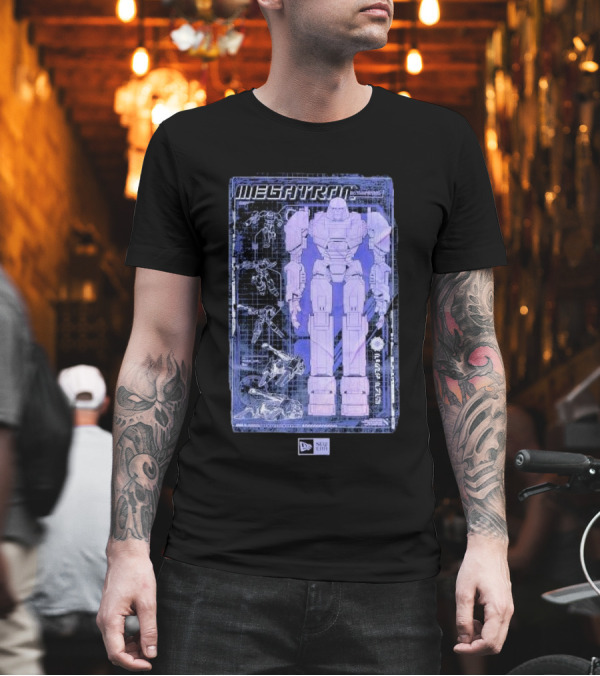 New Era Transformers Megatron Blueprint Black T-Shirt