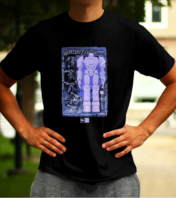 New Era Transformers Megatron Blueprint Black T-Shirt