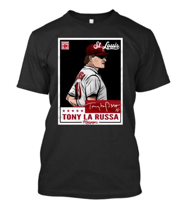 Tony La Russa St. Louis Manager Hall Of Fame Baseball Card T-Shirt