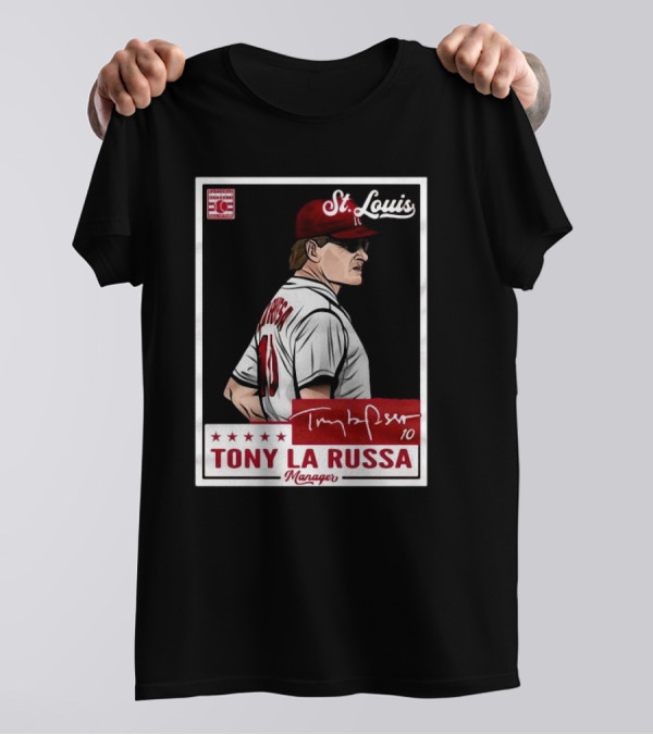 Tony La Russa St. Louis Manager Hall Of Fame Baseball Card T-Shirt