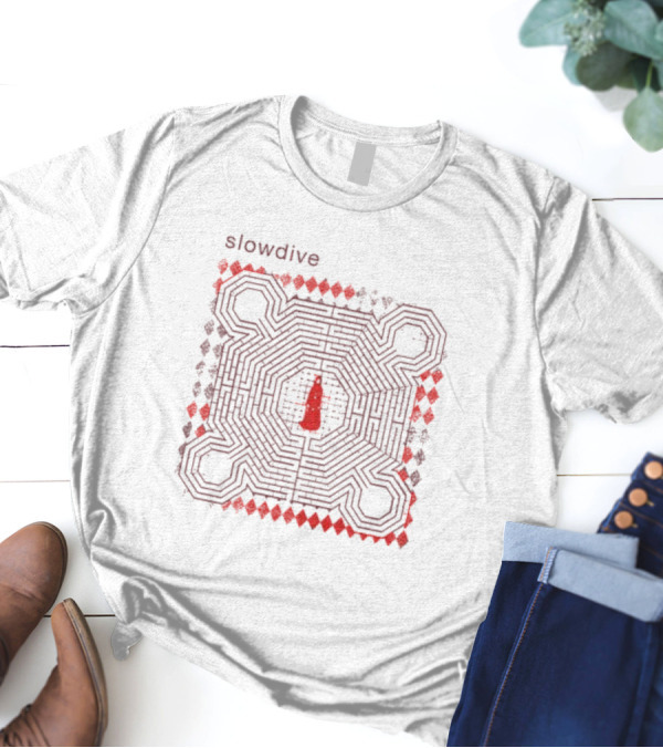 Slowdive Everything Is Alive Labyrinth Ecru T-Shirt