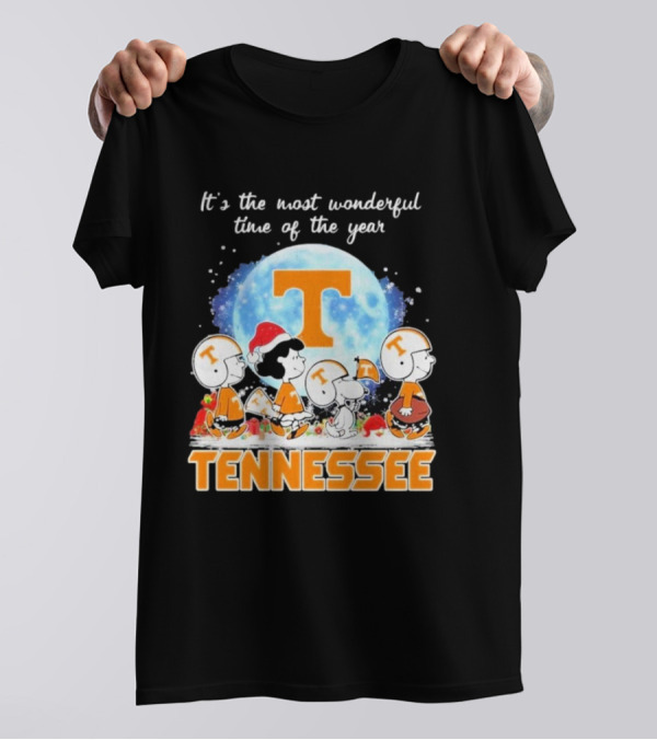 It's The Most Wonderful Time Of The Year Tennessee Volunteers Peanuts Football T-Shirt